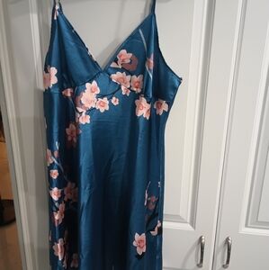 Floral Satin Slip Dress